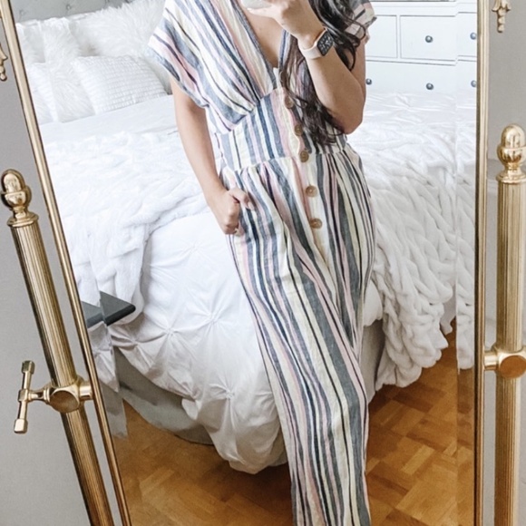 M Multi-coloured Stripe Romper - Picture 2 of 5